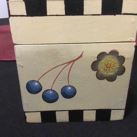 Lillian Vernon Recipe Wooden Box with subject/note cards NICE! - Picture 7 of 13